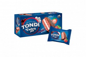 Пирожное Tondi Choco Pie Клубника 180г