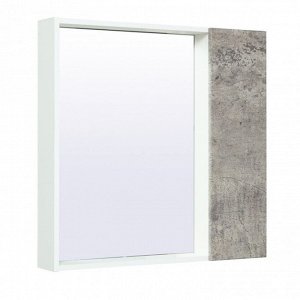 Шкаф-зеркало "Манхэттен 75" серый бетон, универсальный