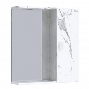 Шкаф-зеркало "МАРБЛ" 65.00 мрамор/камень бетонный Универсальный 15,5 х 65 х 71 см