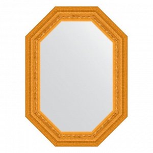 Зеркало в багетной раме, сусальное золото 80 мм, 54x74 см