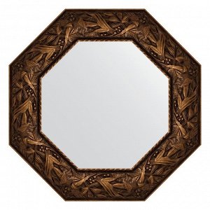 Зеркало в багетной раме, византия бронза 99 мм, 58,8х58,8 см