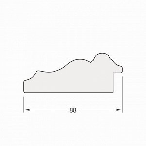 Зеркало с гравировкой в багетной раме, римское серебро 88 мм, 56x74 см