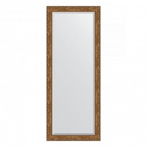 Зеркало напольное с фацетом в багетной раме, виньетка бронзовая 85 мм, 80x200 см