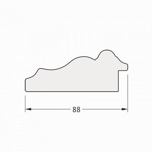 Зеркало с гравировкой в багетной раме, римская бронза 88 мм, 56x74 см