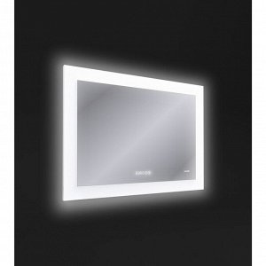 Зеркало Cersanit LED 060 DESIGN PRO 80x60 см, с подсветкой, антизапотевание, часы