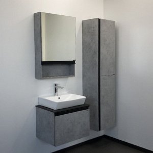 Зеркало-шкаф COMFORTY «Эдинбург-60» цвет бетон светлый