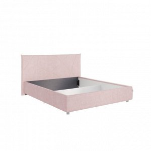 Кровать Квест с ортопедом 1600х2000 нежно-розовый (велюр)