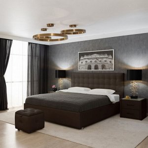 Кровать «Ла Скала» без ПМ, 160 ? 200 см, встроенное основание, цвет коричневый