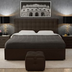 Кровать «Ла Скала» без ПМ, 160 ? 200 см, встроенное основание, цвет коричневый