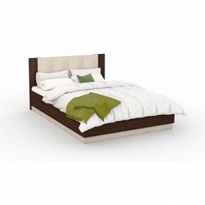Кровать «Аврора» с ПМ, 160 ? 200 см, цвет венге / дуб молочный