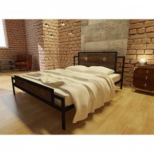 Кровать «Инесса plus», 1600х2000, лофт, цвет каркаса чёрный
