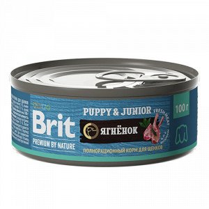 Brit Premium by Nature конс 100гр д/щен Ягнёнок