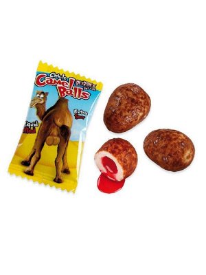 Жевательная резинка со вкусом клубники Fini Camel Balls Жвачка Фини &quot;Камел Боллс&quot; с начинкой внутри 6 гр