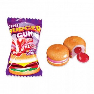 Жевательная резинка со вкусом клубники Fini Burger / Жвачка Фини "Бургер" в виде бургера с начинкой внутри 5 гр