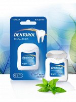 Зубная нить Dentorol 65м вощеная тонкая  Cool Mint БЕЛАРУСЬ