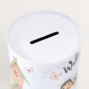 Копилка металл "Пчёлки" в ассортименте 8х8х12,5 см