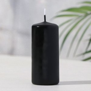 Свеча - цилиндр, 4х9 см, 11 ч, 90 г, черная