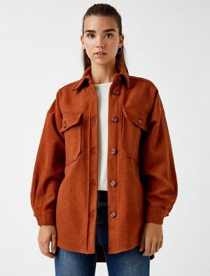 Карманная куртка-рубашка с длинным рукавом