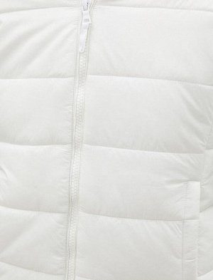 Плюшевое надувное пальто с капюшоном из стеганого шерпа