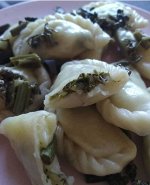 Вареники с картофелем и папоротником