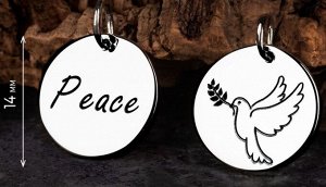 Подвеска серебро PEACE Мир
