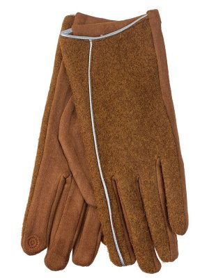 Женские перчатки из велюра, цвет коричневый