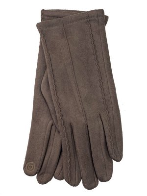 Велюровые демисезонные перчатки, цвет коричневый