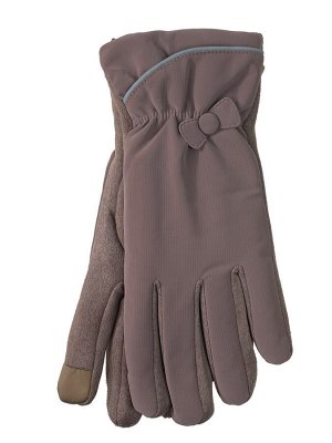 Женские перчатки утепленные, цвет коричневый
