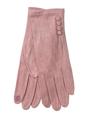 Велюровые демисезонные перчатки, цвет нежно розовый