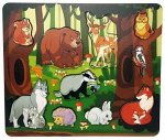 Рамка-вкладыш &quot;Кто живет в лесу?&quot;, 10 дет, арт.8410