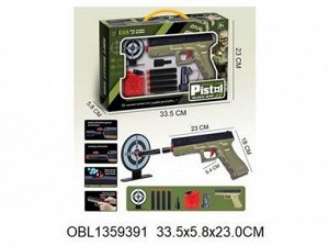 119-1D набор игровой военного (пистолет,мишень), в коробке 1359391