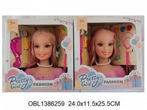 833-1 бюст куклы с набором для причесок, в коробке 1386259