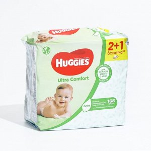 Cалфетки влажные Huggies Ultra Сomfort детские  Алоэ 168 шт.