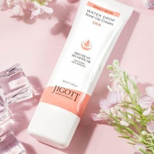 Jigott Крем для лица увлажняющий с центеллой азиатской / Daily Real Cica Water Drop Tone Up Cream, 50 мл