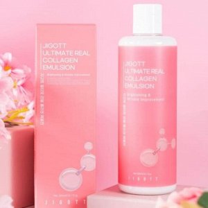 Jigott Омолаживающая эмульсия с коллагеном / Ultimate Real Collagen Emulsion, 300 мл