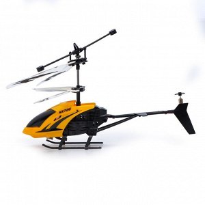 Вертолёт радиоуправляемый «Покоритель небес», работает от аккумулятора, цвет жёлтый