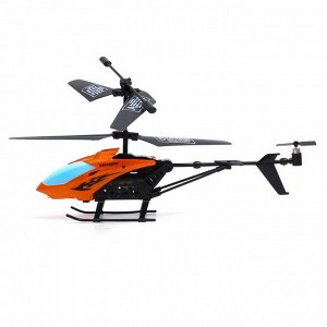 Вертолёт радиоуправляемый «Эксперт», работает от аккумулятора, 3,5 канала, свет, цвет оранжевый