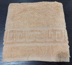 Махровое полотенце 50*90 см хлопок цвет Золотой песок