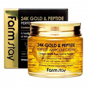 Farm Stay Ампульный крем с золотом и пептидами 24K Gold &amp; Peptide Perfect Ampoule Cream