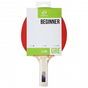 Ракетка для настольного тенниса BOSHIKA Beginner 1*, для любителей, губка 1,5 мм, прямая ручка