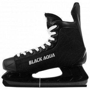 Коньки хоккейные BlackAqua HS-207, искусственная кожа, нейлон, ПВХ, размер 45