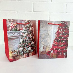 Пакет подарочный Новогодний 26*32*12 см