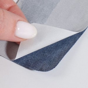 Набор заплаток для одежды «Синий спектр», прямоугольные, термоклеевые, 7,5 ? 5 см, 5 шт