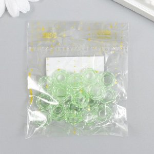 Набор бусин для творчества пластик "Гайка" набор 20 шт зелёный 1,3х1,3х0,5 см