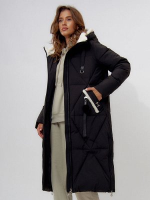 MTFORCE Пальто утепленное женское зимние черного цвета 112227Ch