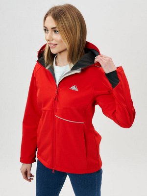 Ветровка MTFORCE женская softshell красного цвета 22007Kr