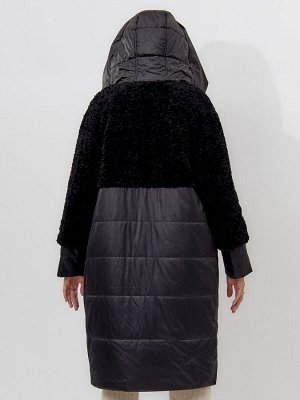 MTFORCE Пальто утепленное женское зимние черного цвета 11210Ch