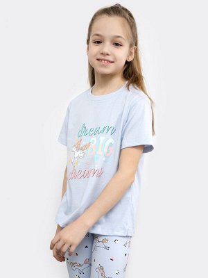 Хлопковая футболка с принтом для девочек