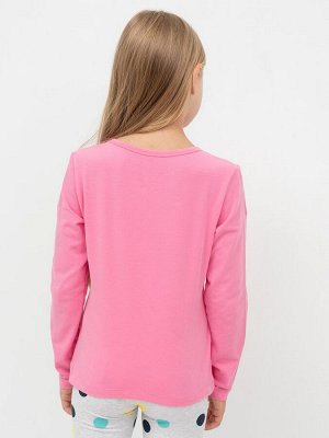 Хлопковый джемпер розового цвета для девочек