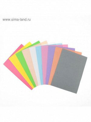 Фоамиран Ярко-пастельные цвета 1 мм набор 10 листов формат А4